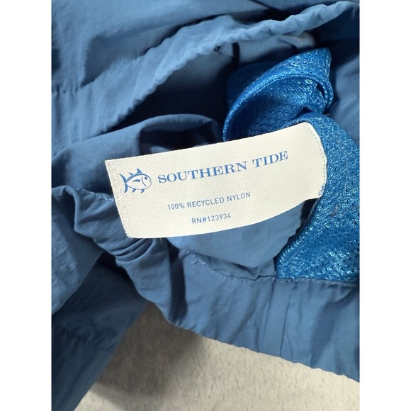 Southern Tide Pullover Mens‎ Medium Blue 1/4 Zip Nylon Lightweight Windbreaker - Picture 8 of 13